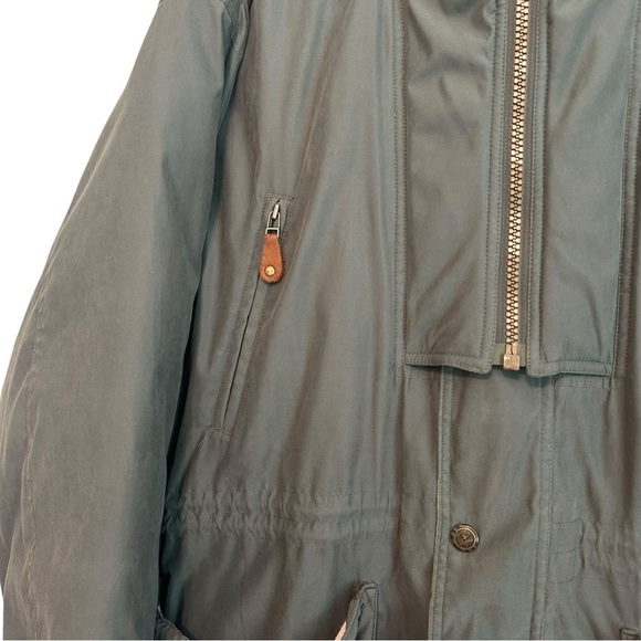 IZOD Men's XL Sports Outwear Hooded Down Winter Coat Green Pocket Outdoor Jacket - Picture 5 of 5